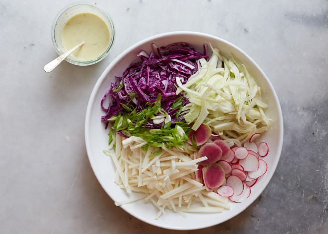 Jicama + dressing