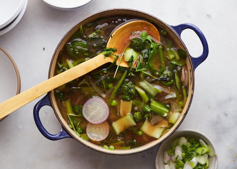 MISO SOUP with SPRING GREENS Amy Chaplin