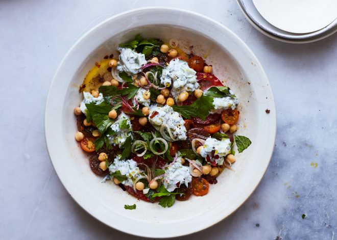 Snap Pea–Radish Salad with Herbed Yogurt Recipe - Joshua McFadden