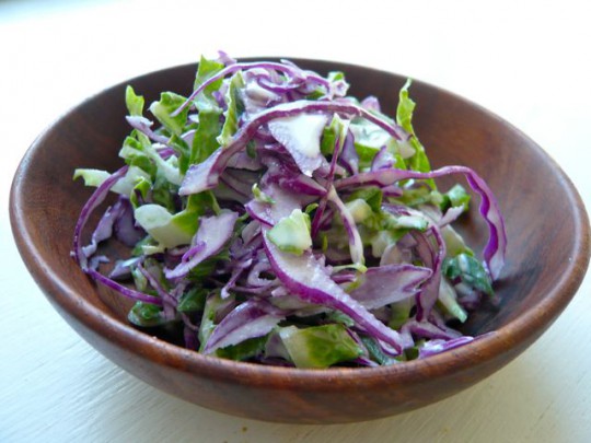 Simple slaw with tangy cashew dressing