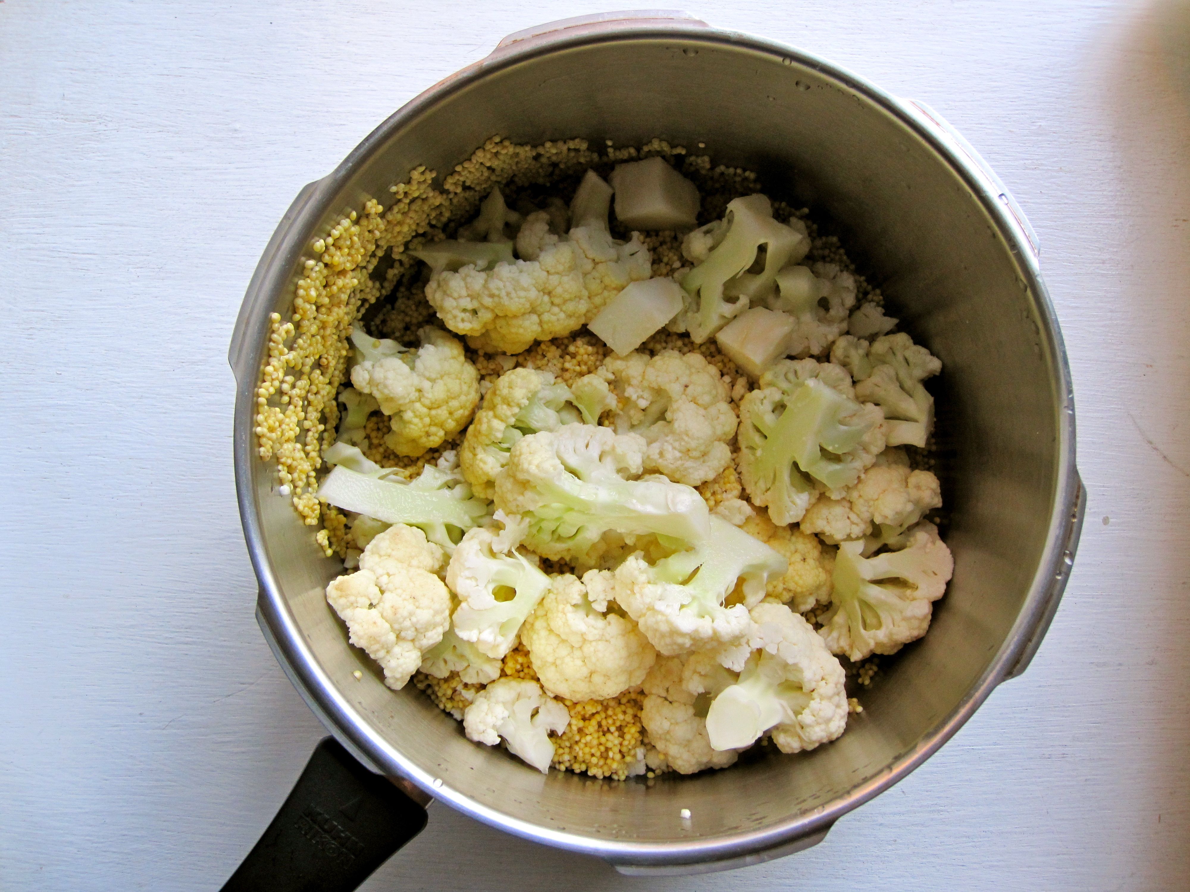 Millet cauliflower mash Amy Chaplin