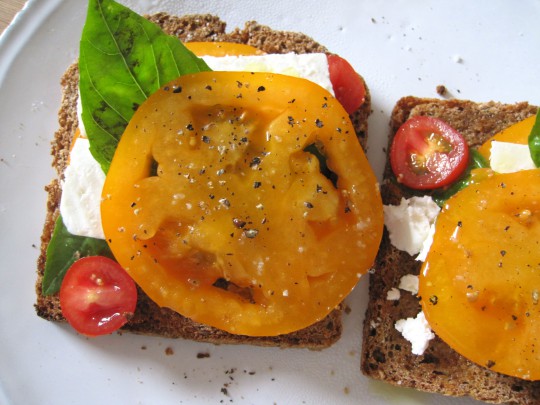 Tomatoes on toast… in a new kitchen
