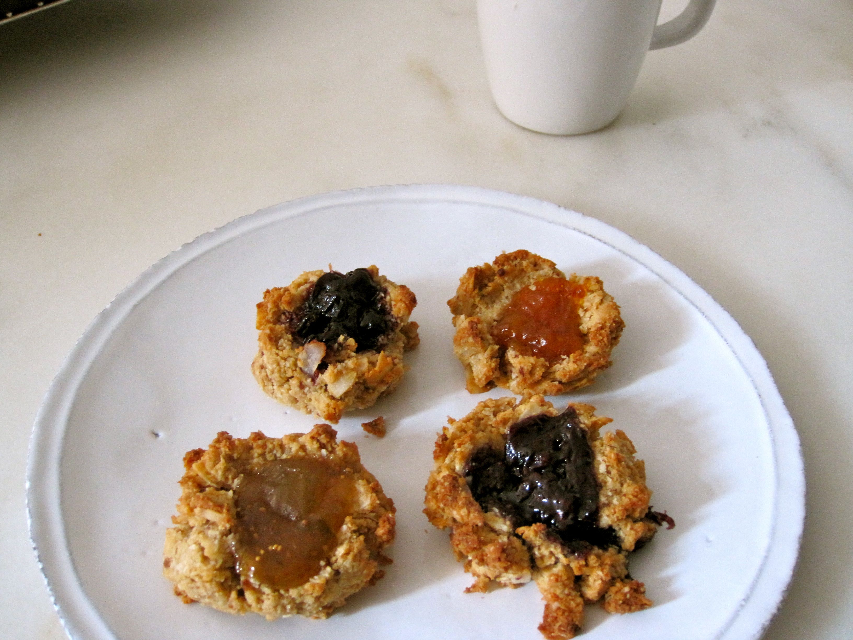 Coconut jam dot cookies Amy Chaplin