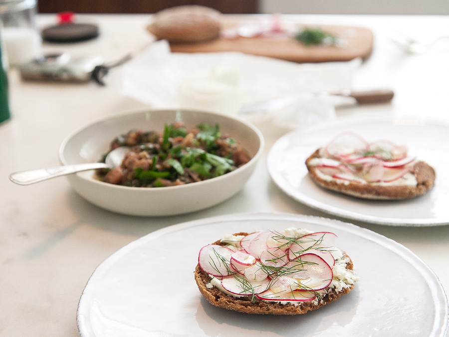 Beans and greens, and a tartine Amy Chaplin