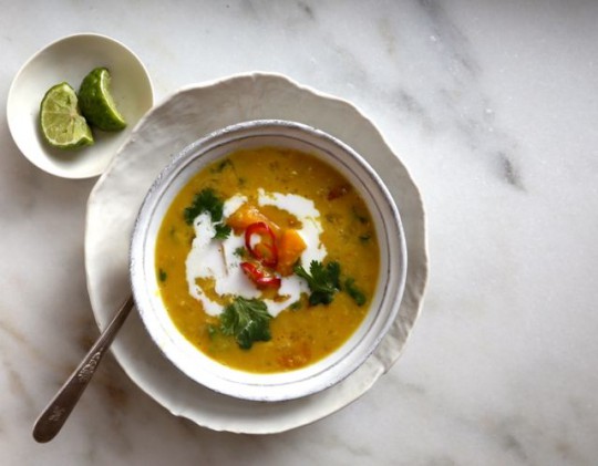 Easy Thai style red lentil soup