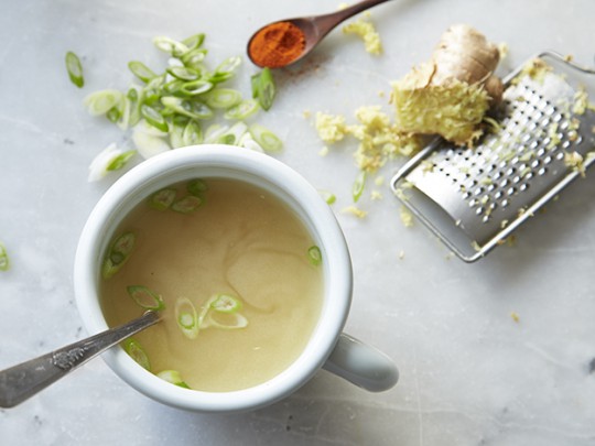Virtually instant miso soup